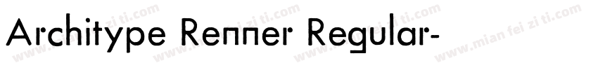 Architype Renner Regular字体转换